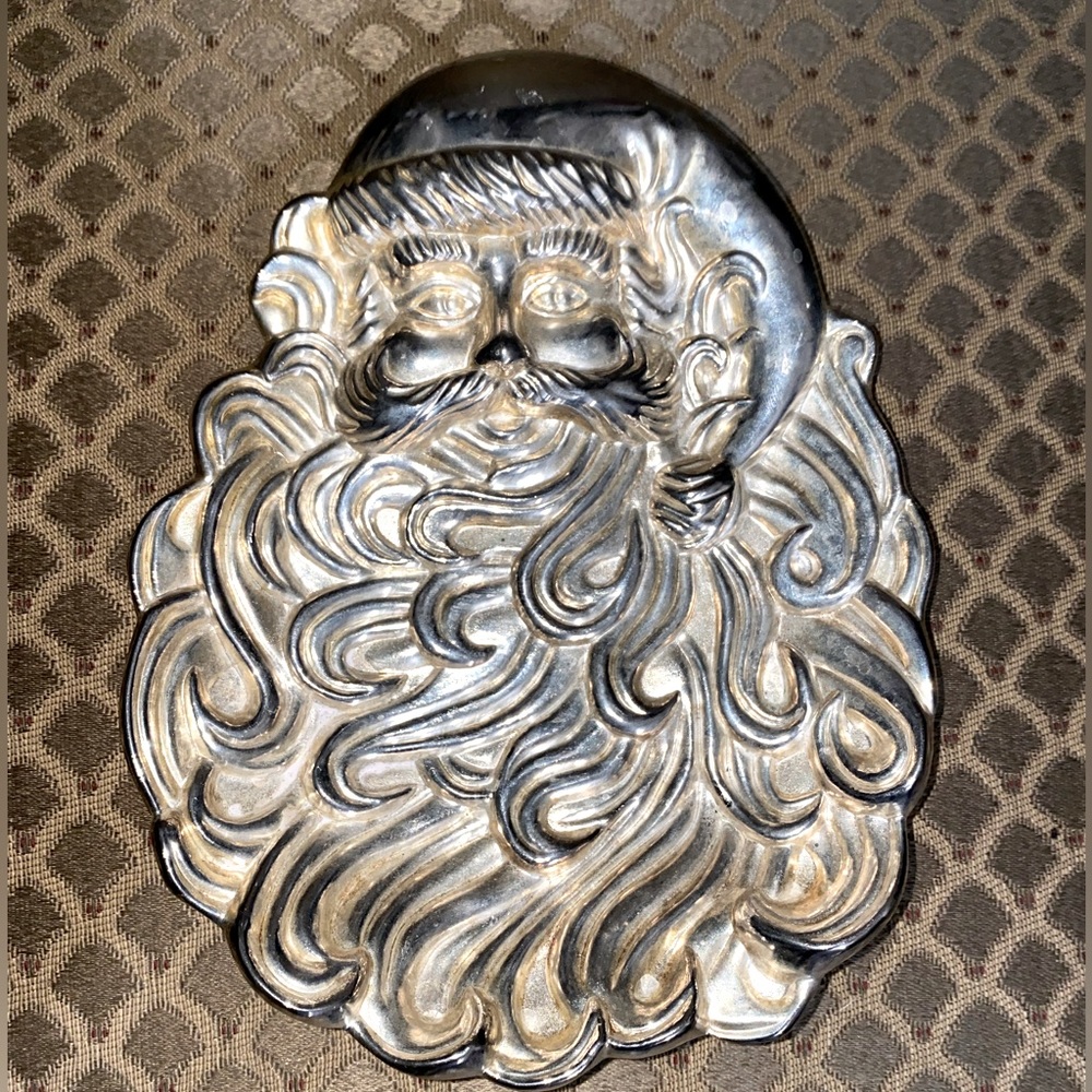 Vintage Santa international silver platter